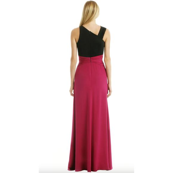 David Meister Women's Barcelona Berry Gown Size 4 Pink Black Full Length Dress - Picture 8 of 9